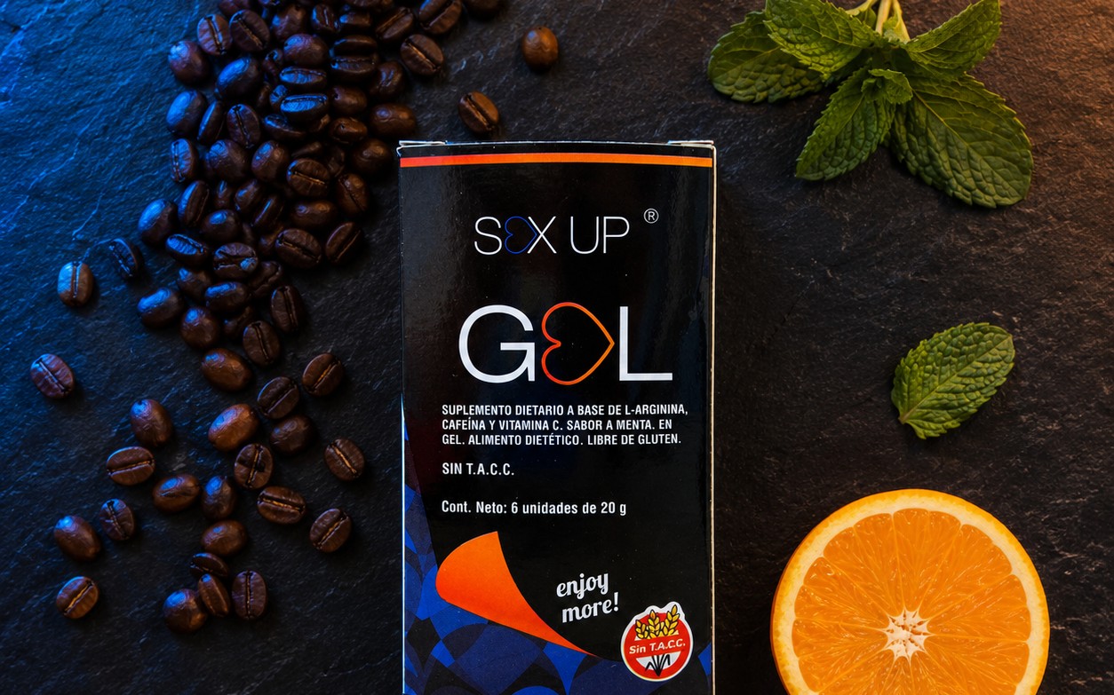 SexGel con café, naranja, menta y cristales de L-Arginina